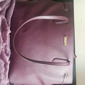 Kate Spade: maroon leather tote